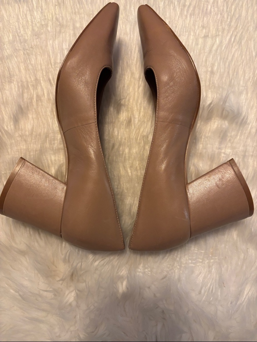 27 EDIT Naturalizer Licia Leather Snip Toe Block Heel Dress Pumps Sz 7M - Picture 5 of 8